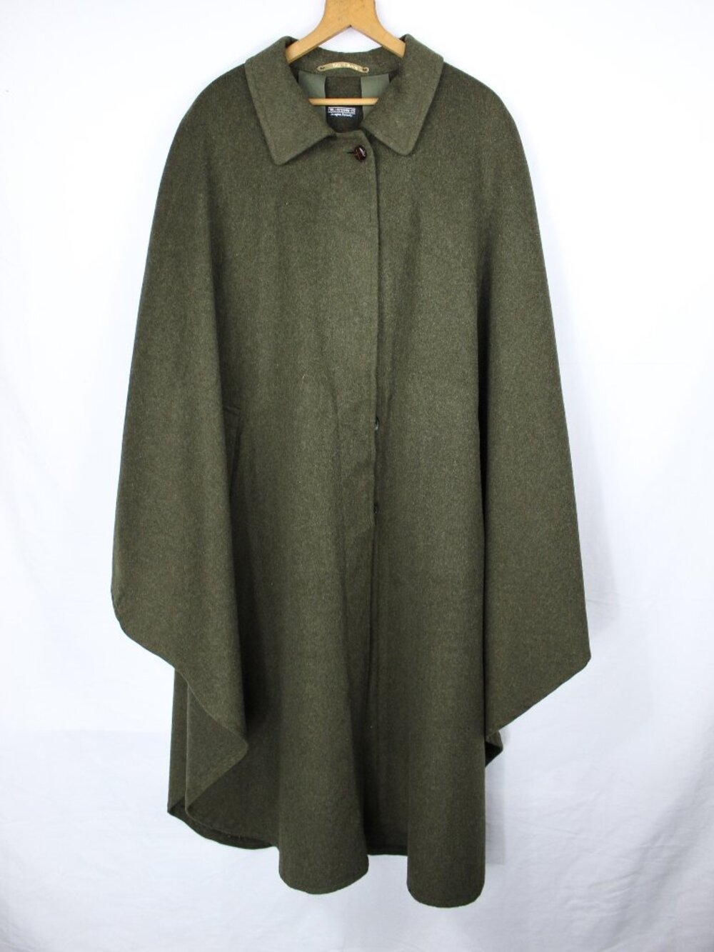 ERZHERZOG JOHANN LODEN-STEINER WOMEN'S 100% WOOL AUSTRIAN GREEN CAPE OSFA VTG